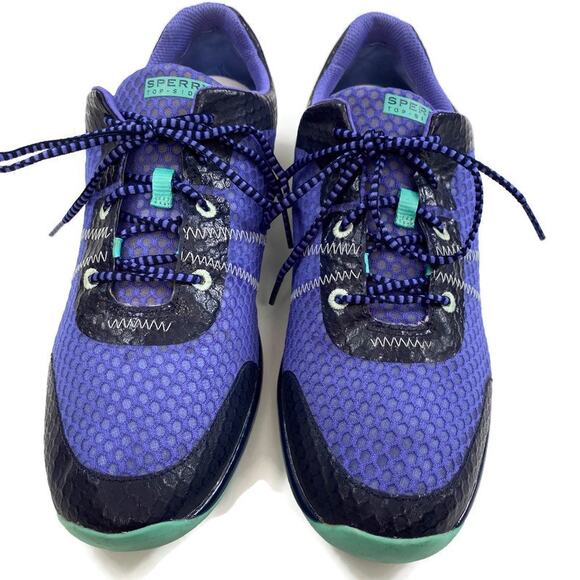 Sperry Top Sider PT Breeze Shoes Oxford Lace Up Black Iris Rare HTF Womens Sz 10 - Picture 6 of 12